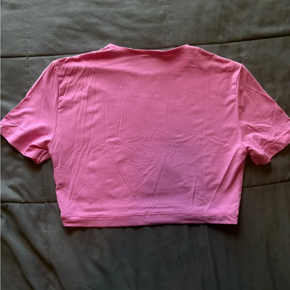 Zara Vibrant Pink Crop Top - Picture 2 of 3